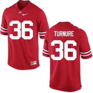 Men Zach Turnure Red OSU Buckeyes Football #36 Jersey 981024-754