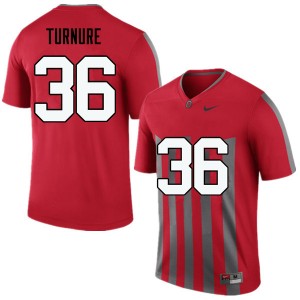 Men Zach Turnure Throwback Ohio State Football #36 Jersey 146109-355