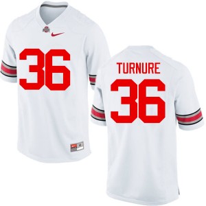 Men Zach Turnure White Ohio State Buckeyes Football #36 Jersey 461750-533
