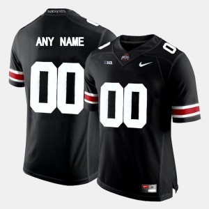Men Custom Black Ohio State Football #00 Jersey 395066-445
