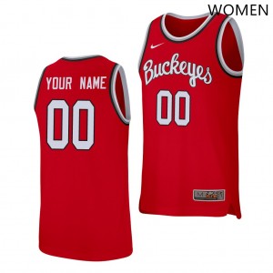 Women Custom Scarlet Ohio State Basketball #00 Jersey 291005-643