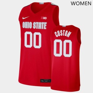 Women Custom Scarlet OSU Basketball #00 Jersey 570807-423