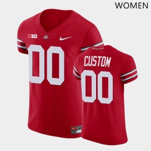 Women Custom Scarlet Ohio State Football #00 Jersey 823468-330
