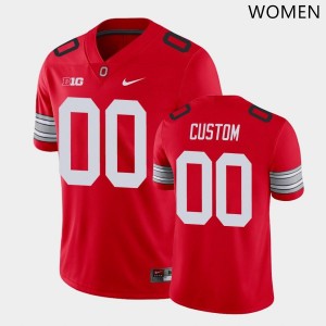 Women Custom Scarlet OSU Football #00 Jersey 511964-599