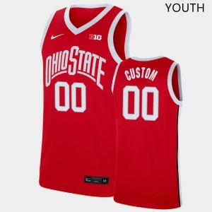 Youth Custom Scarlet OSU Basketball #00 Jersey 686017-722