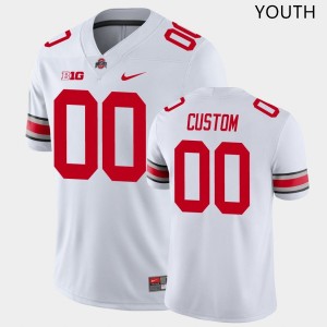 Youth Custom White Ohio State Buckeyes Football #00 Jersey 721223-329
